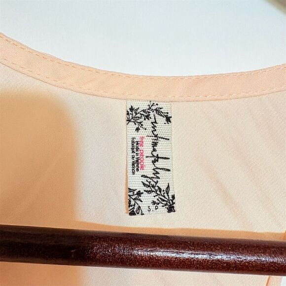 Free People Women's Peach Sleeveless Cami Top Size S Casual Spring - Picture 2 of 9